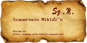 Szauervein Miklós névjegykártya