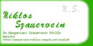 miklos szauervein business card