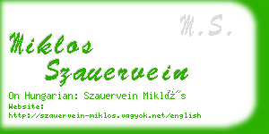 miklos szauervein business card